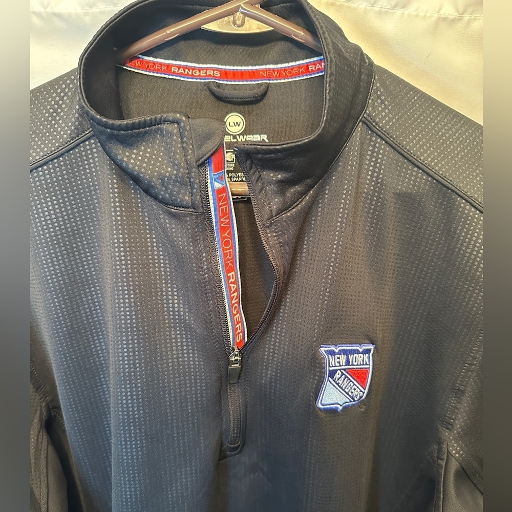 Levelwear New York Rangers Size‎ Large Quarter Zip Shirt Black With Logo